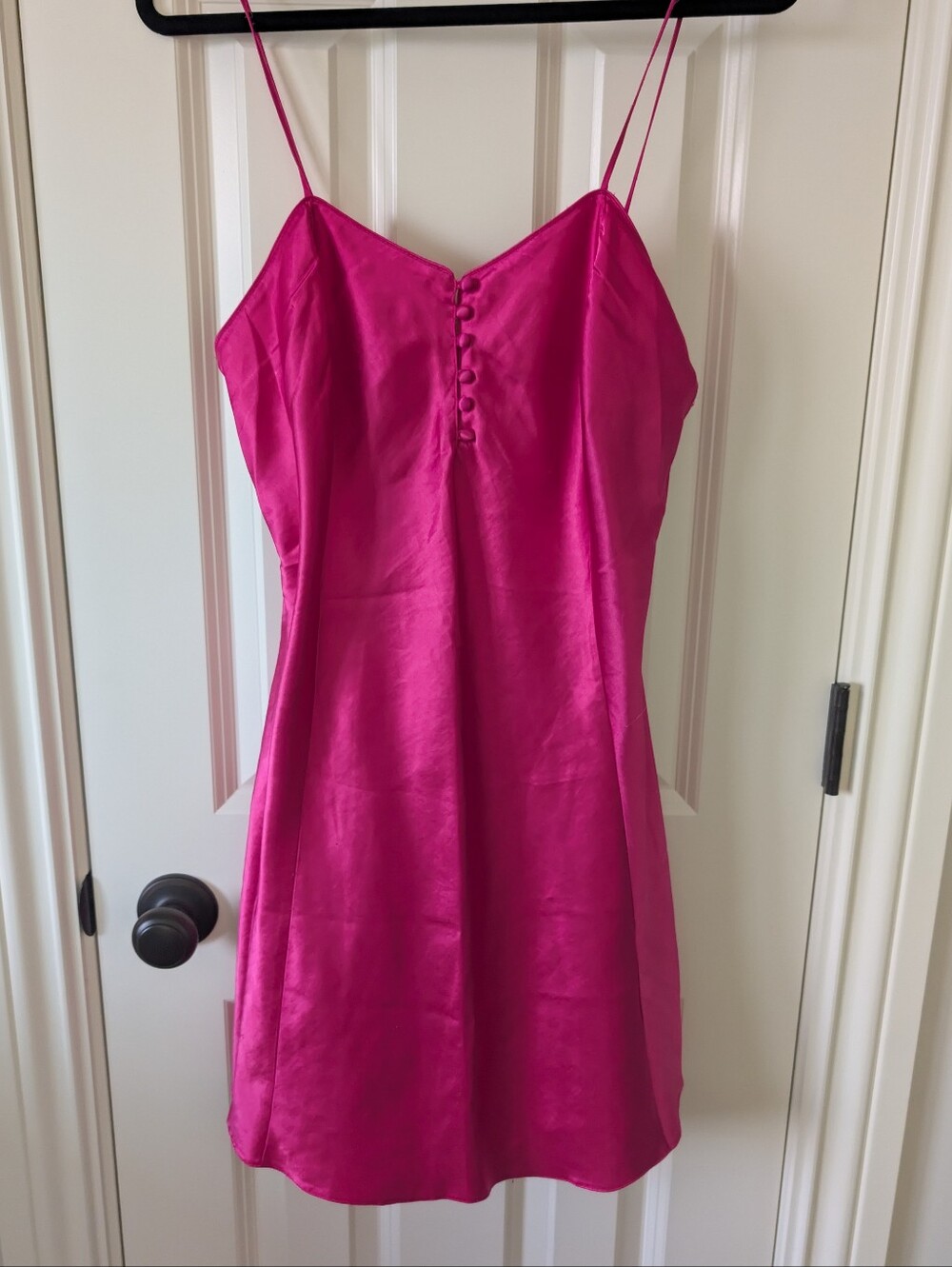 Vintage Y2K Hot Pink Satin Mini Dress 💗